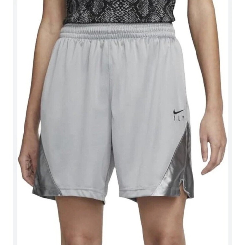 Nike® (WOMEN'S MEDIUM) Dri-FIT™ ISoFly Basketball Shorts in Particle Grey - Picture 2 of 6